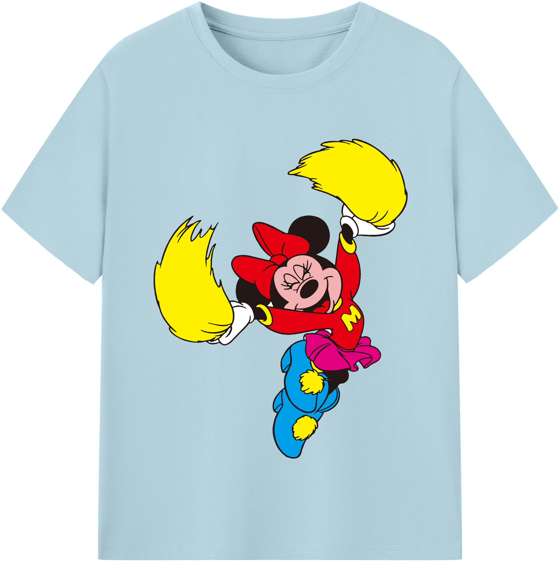 （画像用） ミッキーマウス Mickey Mouse 綿100％半袖Tシャツ（フロントプリント）